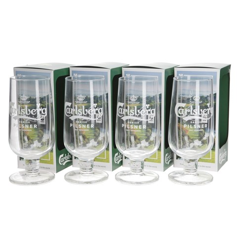 Carlsberg pilsner pint glasses - carlsberg,