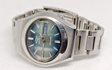 Vintage ROTARY Men's 21 Jewels Stainless Steel Day/Date Automatic Watch-WORKING