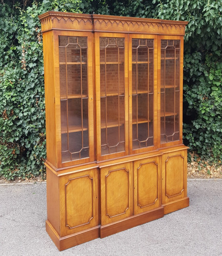 Antique mahogany breakfront - antique,