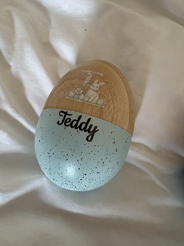 Personalised wooden egg with - wooden,