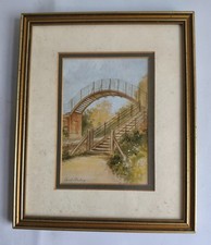 Railway Bridge Haslemere 1988, Pamela Starling Framed Watercolour Painting