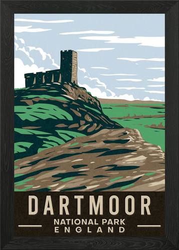 Dartmoor national park - national, framed
