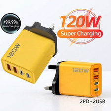 4-Port Phone Charger Plug UK