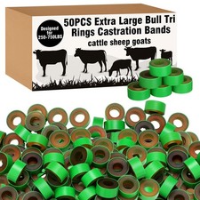 Chunful 50 Pcs Bull Tri Rings