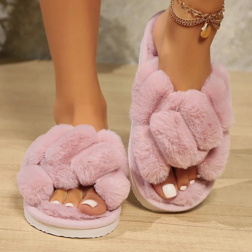 Ladies womens faux - faux, fluffy