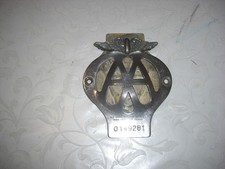 Vintage AA Car Badge number