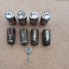 Cosmic Chrome Plated Key Nuts x 4 With key Ford BMW Mazda Rover and others