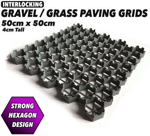 Grey paving grids - paving,