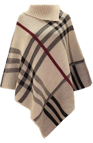 Womens poncho check - womens,