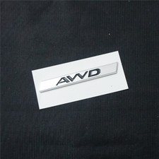 1x Silver Chrome AWD Plastic