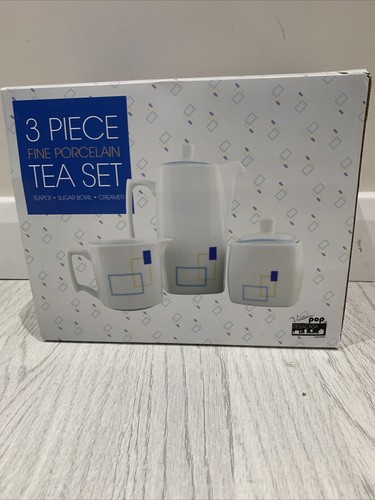 Piece fine porcelain tea set - 3,