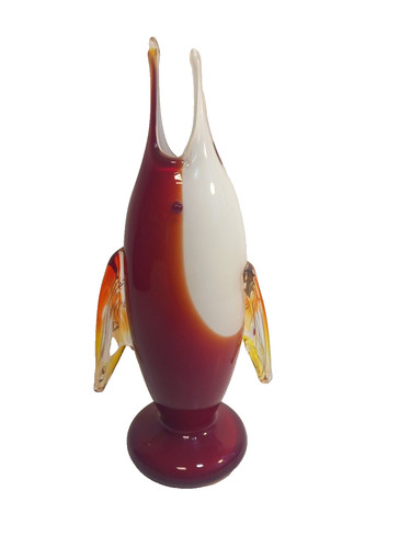 Murano vintage glass fish - murano, red
