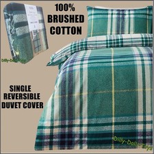 Tartan checked single duvet - tartan,