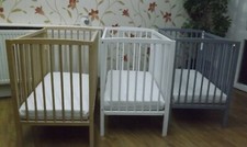 DROPSIDE MINI SPACE SAVER SMALL COT FOR BABY + 10 CM Thick MATTRESS 