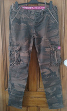 Superdry Cargo Trousers  Pants Womens Large W32 L31 Brown Camo Core Lite Cargo