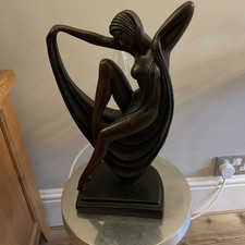 Bronze Effect Nude Lady Art