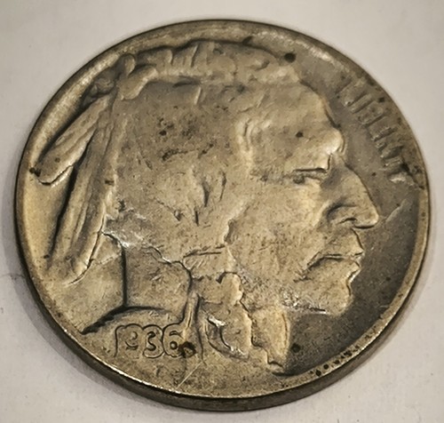 1936 buffalo nickel - 5c, cents