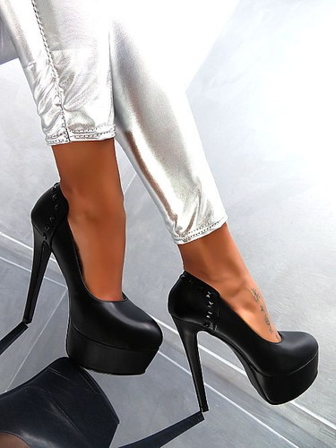 High platform women - , studded