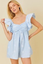 Main Strip Blue Daisy Babydoll