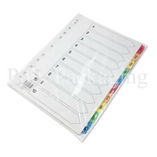 A4 FILE DIVIDERS(1-10)*Any