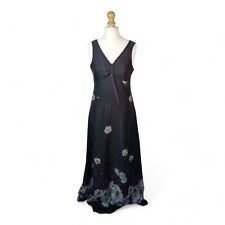 Vintage Maxi Dress Finn Karelia Long Sleeveless Dress Finland 80's