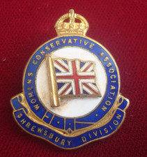 ENAMEL BADGE WONEN'S CONSERVATIVE ASSOCIATION SHREWSBURY DIVISION - 30mm