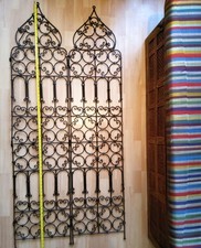 Moroccan Room Divider Tall Screen Wrought Iron Moorish Metal Separator Handmade