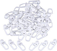 Rolling Curtain Clips White