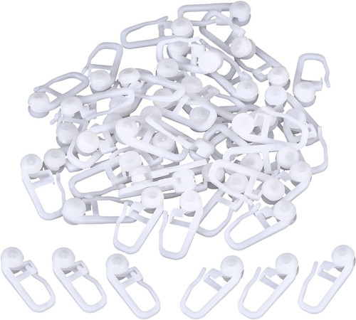 Rolling curtain clips white - rolling,