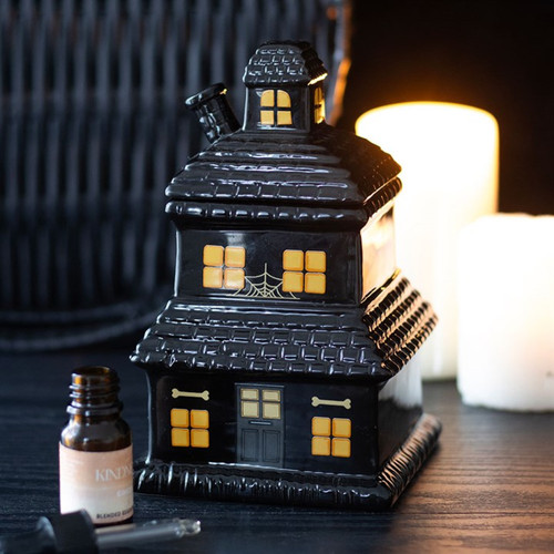 Haunted house oil burner - house,