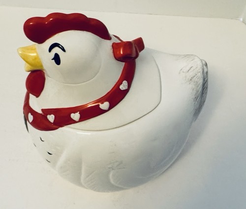 Cookie jar ceramic hen chicken - jar,