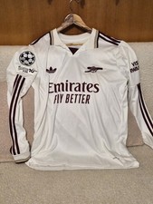 Arsenal Third Kit 25/26. Large/Medium, Long Sleeve, Saka 7, UCL Patch