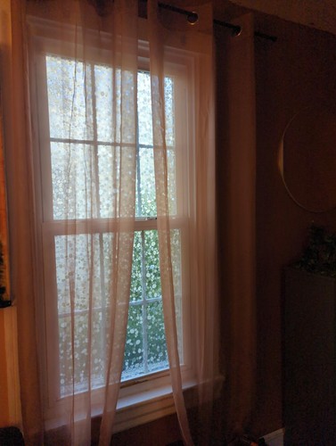 Terracotta sheer curtains - terracotta, 96