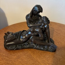 Crosa C1998 Bronze Resin Sculpture Lovers Embrace Figurine Statue