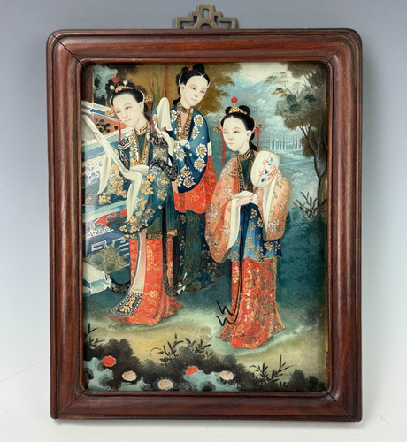 Antique chinese reverse - antique, glass