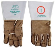 LEATHER SAFETY GLOVES Steel Reinforced Cut PUNCTURE RESISTANT Waterproof POLYCO
