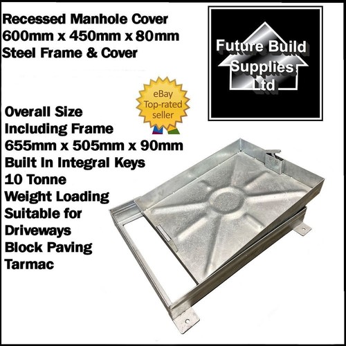 Steel recessed manhole - cover, &