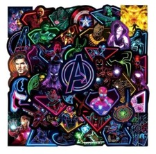 25 x Marvel Neon Stickers -