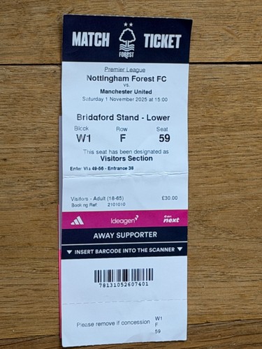 Ticket 2025 nottingham - 2025/26,