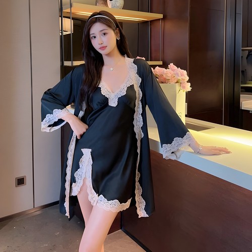 Soft satin nightwear with - soft,