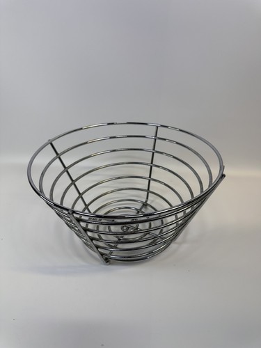 Chrome metal wire fruit - metal, basket