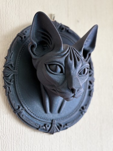 Gothic sphynx cat wall plaque - gothic,