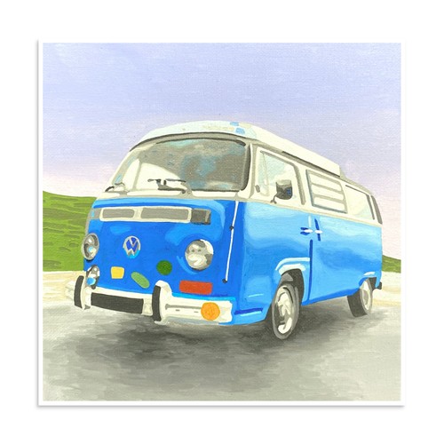 Hippie bus art - hippie,