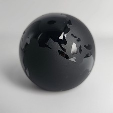 Large Frosted Art Glass Etched
