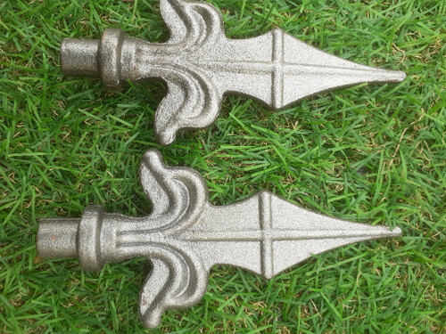 Wrought iron rail heads tops - iron,