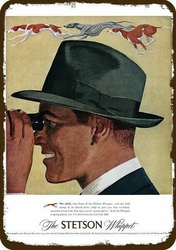 1948 stetson whippet hat - whippet, dog