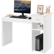 Home Office Computer Desk w/ Shelf and Drawer PC Laptop Study Table Workstation