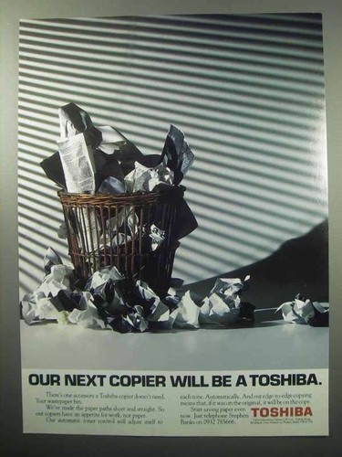 1987 toshiba copiers - toshiba,