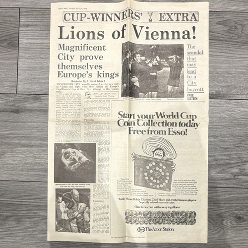 Vintage football newspaper - football,