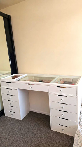 White vanity dressing table - white,